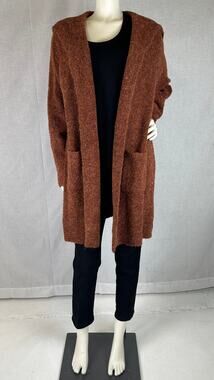 Kerisma Rust Norita Open Front Longline Cardigan Women's Sz M/L NWT